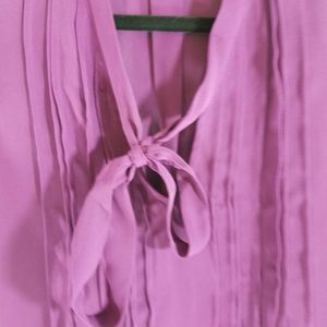 Lands' End Tops - New Lands End Purple Tie Front Blouse Lands' End Tops - New Lands End Purple Tie Front Blouse
